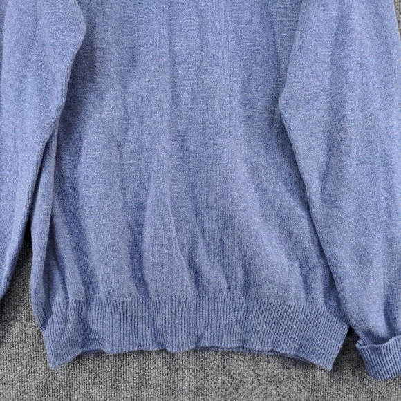 James Meade Limited Men's Pullover Knit Sweater Blue Medium Crew Neck Wool - Picture 4 of 12